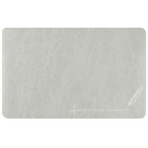 Quick Drying Mat Bath Mat Non-Slip Floor Rug 16" x 24" Grey Feather
